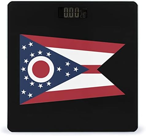 Ретро Везни с Флага на Щата Охайо, Флаг Америка, Интелигентни Цифрови Везни, Везни за Баня, Везни за Домашно Спални
