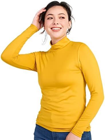 Топ за жени Термобелья LAPASA, Риза с дълъг ръкав и имитация на шията на руното лигавицата, Лека/Средно тегло (Thermoflux L87/L89)