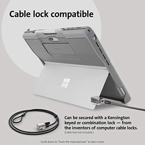 Здрав калъф Kensington черен колан™ 2-ра степен за Surface Pro 7, 7+, 6, 5, & 4 - Сребро (K97802WW)