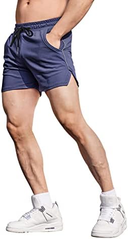 FIRSTGYM Мъжки Панталони Shorts За Фитнес зала 4 бързо съхнещи Мрежести къси Панталони за Джогинг и Културизъм
