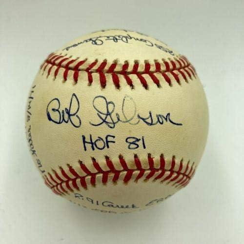Боб Гибсън подписа Едро Вписан Индикатор на Кариерата на футболист Реджи Джексън COA - Бейзболни топки с автографи