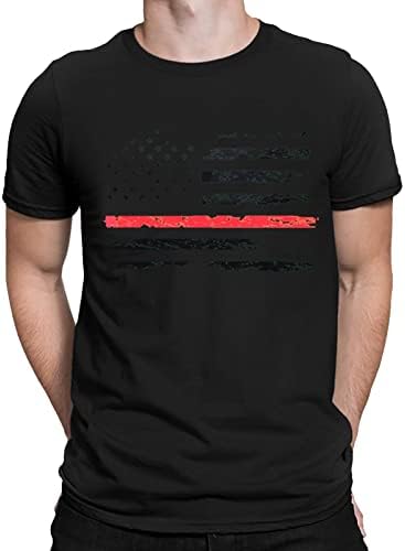 RUIRUILICO Патриотични Мъжки Ризи Тениска с Флага на Америка Годишна Ежедневна Тениска С Къс Ръкав И Кръгло деколте Реколта Върхове С Графични Щампи