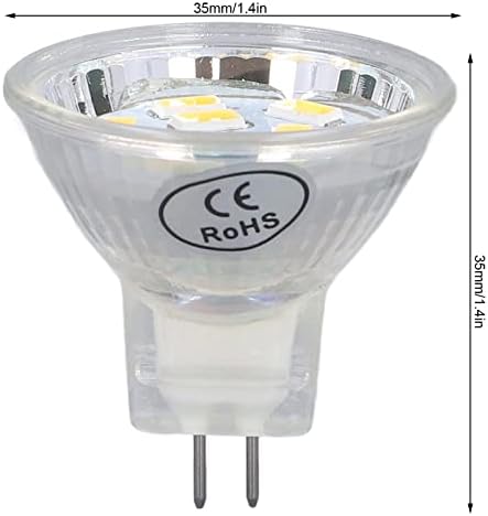 4шт Mr11 Led лампа от 3 W 300лм Лампа с 9 Топки Двупластова основа, спестяване на Енергия на 360 Градуса-Бързо Отвеждане на топлината Лесна инсталация (Топъл бял)