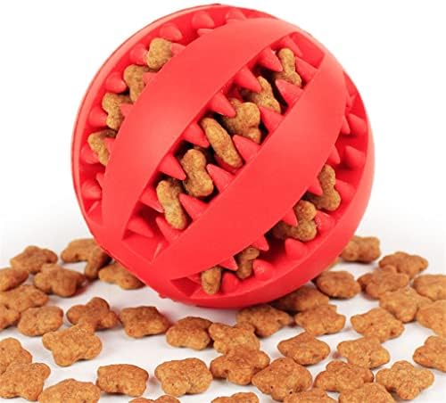 WXBDD IQ Играчки с топка за лакомство за кучета, Онлайн Бавното Хранене, Раздаване на храна, Играчка-Пъзел за кучета, Гумени топки за кучета (Цвят: бял-Динозавър Doodle4, Раз