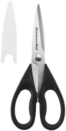 Универсални ножици KitchenAid с защитен калъф, Един размер, черен и KitchenAid KE001OHOBA Classic Solid Turner, Един размер, черен 2
