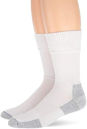 Мъжки и дамски чорапи Dr. Scholl's Advanced Relief Чорапи - 2 и 3 чифта в опаковка-Унисекс, за които не се изисква задължителен овлажняване, Бели, Големи Женски 8-12, Мъжки 7-12