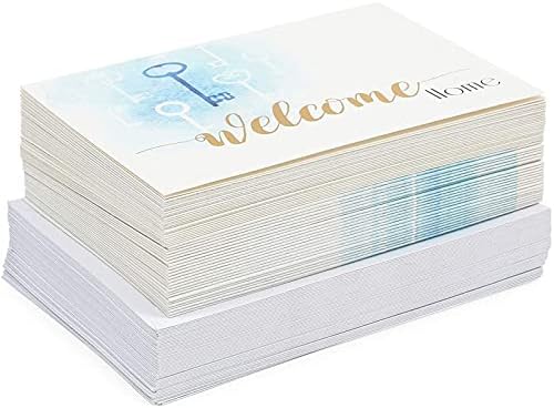 Pipilo Прес-заготовки на поздравителни картички и пликове за недвижими имоти Добре дошли у дома (4 x 6 инча, 48 опаковки)