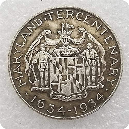Старинни Занаяти Американски Полдоллара 1634-1934 Мери Сребърен Долар Възпоменателна Монета Събиране на монети