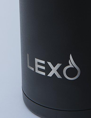 Умна пътна чаша LEXO с регулиране на температурата с панти капак (черна, 16 мл)