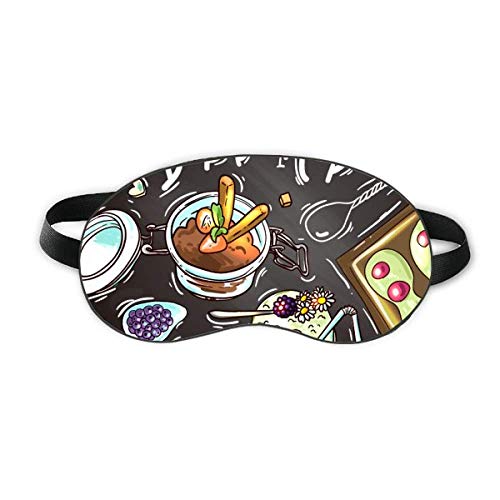 Десерти с Шоколад Ягодово Франция Sleep Eye Shield Мека Нощна Превръзка На очите на Сивата чанта за Носене