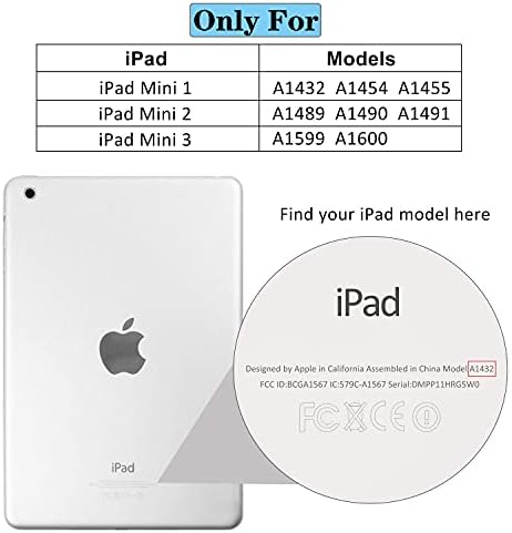 Детски калъф RTOBX Мини iPad 1/2/3, вградено Защитно фолио за екрана, Лек, устойчив на удари Защитен калъф с дръжка-поставка за Apple iPad 7,9 инча Mini 1-во/2-ро/3-то поколение (стар модел), черен