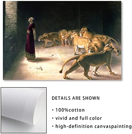 Стенен Художествени Плакати Gufro Даниил в рова на Лъвовете (Отговор Даниил на царя), Художествени Плакати на платното за Хол, Спалня, офис, 12 x 18, без рамка