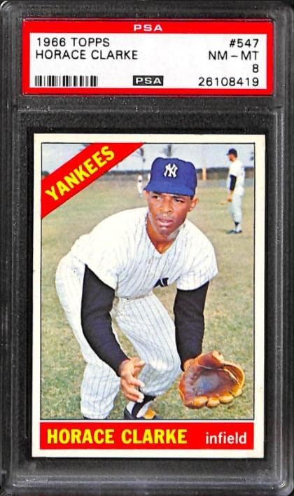 1966 Topps #547 Хорас Кларк Psa 8 26108419 - Бейзболни картички с надпис