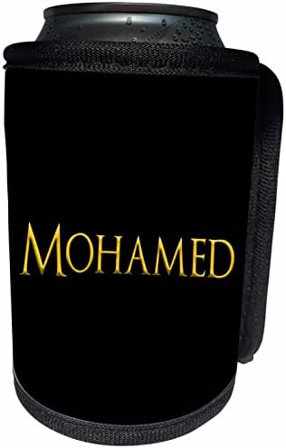 3дРоуз Мохамед - модно мъжко име в Америка. Жълто черните. - Опаковки за бутилки-охладители (cc-364295-1)