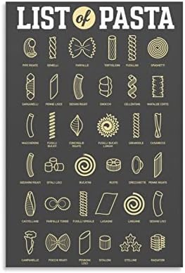 Плакати стиловете на Тестени изделия Диаграма видове формата на Диаграма Стръмен Стенно изкуство Кухня с Трапезария и Стенно Изкуство Платно Стенни Артистични Ща