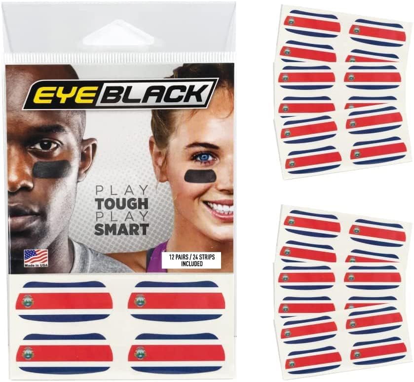 EyeBlack (24 Ленти с антирефлексно покритие, идеално за фенове и спортисти в деня на играта
