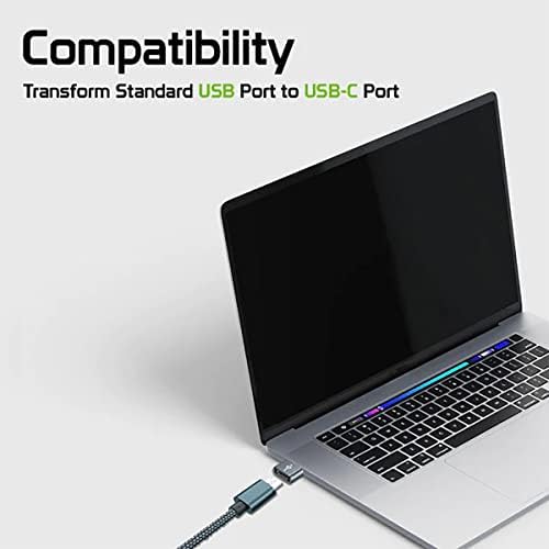 Бърз USB адаптер-C за свързване към USB-порт, който е съвместим с вашите Motorola Edge 20 за зарядни устройства, синхронизация, OTG-устройства, като клавиатура, мишка, Zip, геймпад,