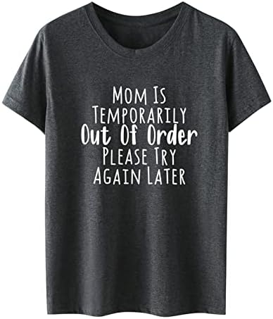 Раирана риза с дълъг ръкав, дамски тениска с надпис Ден на майката безплатна тениска от полиестер с кръгло деколте