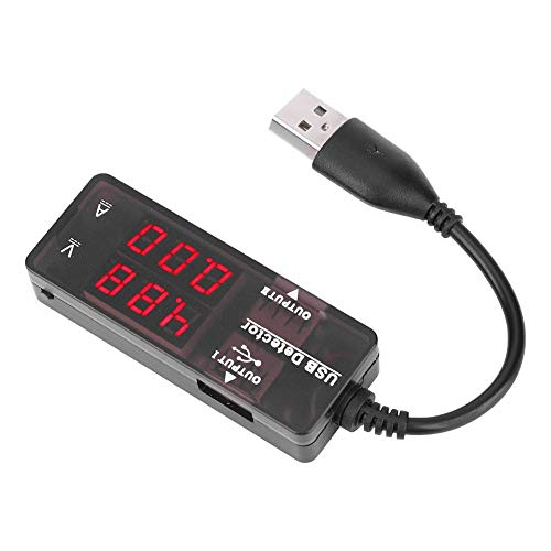 USB-Детектор YB26VA, USB-Детектор с двоен Дисплей, Волтметър, Амперметър, Тестер от Капацитета на батерията с led дисплей за Мобилен телефон, Таблет, компютър, USB-устройство (Одноцветный)