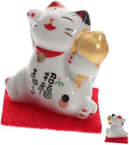 VALICLUD Декор на Масата за Хранене Лъки Cat Украшение 3шт Лъки Cat Плат Керамика Японски Декор