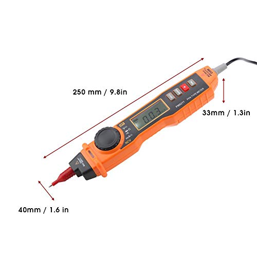 Цифров Мултицет PM8211 Електрически Тестер Тип дръжки Ръчно Безконтактен Тестер за напрежение ac/dc Тестер за Съпротива на Ток, Тестер Химикалки, Откриване на напрежение, Звукова и Светлинна Аларма