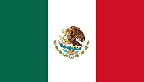 TENNER.LONDON Комплект от 5 Мексикански Знамена със сито Печат, Тъканно Апликация, Машинно Пране, Трансфер на Южна Америка, Бандера де Мексико