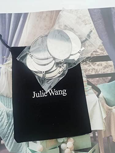 Джули Wang 10шт Овалния Панели от Неръждаема Стомана Празна Тава за Кабошонов Камея Смола Снимка Производство на Бижута 40x30 мм