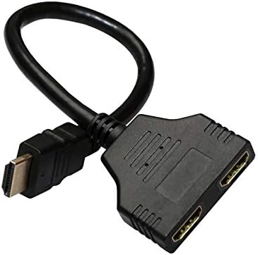 Qiopertar Нов Кабел HDMI Ивица на Кабела 1 Запушалка за Двойно HDMI 2 Женски Y Сплитер Адаптер Женски