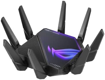 Игри рутер ASUS ROG Rapture WiFi 6E (GT-AXE16000) - quadband телефони, с честота от 6 Ghz, два порта 10G, 2,5 G WAN порт, поддръжка на AiMesh, трехуровневым ускоряването на игри, доживотна сигурността в Интернет, е