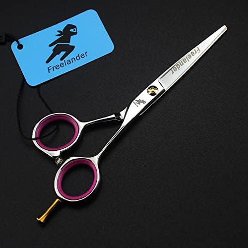 HIAOQ 5 Професионални Ножици за Подстригване на Коса Япония 440C Стоманени Филировочные Ножици за Мъже/за Жени салон/Салон/Дома (Преки ножици)