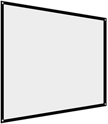 Прожекционен екран LIRUXUN 60-100 см Портативен Сгъваем Бял проектор, без гънки, Завеса за проектиране на екрана 4:3 (Размер: 72 инча)