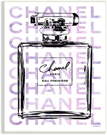 Дизайнерски Козметичен парфюм Stupell Industries Glam Black Purple, дизайн на Аманда Грийнуд, 10 x 15
