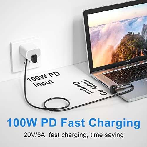 Адаптер Dbilida USB C 6 Бр, 40 Gbit/s, адаптер USB4 Поддържа 100 W, 8 До @ 60 Hz, 5 До @ 60 Hz, 4 До @ 120 Hz, съвместим с Thunderbolt 4/3, MacBook Pro 2021, MacBook Air 2022 и други (включително M / F, F/F)