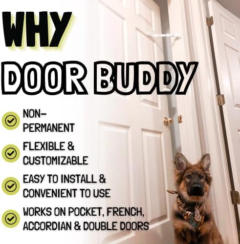 Котешка вратата се затвори Door Buddy и Котешки врата стопор. Регулируема една презрамка за котки, който предпазва кучето от попадане в котешката тоалетна и къщичка за котки. По-лесна алтернатива на врата за домашни