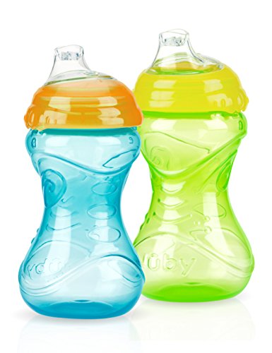 Nuby 2-Опаковъчни Непроливающиеся чаша Easy Grip Clik-It, 10 Унции, Цветове могат да се различават