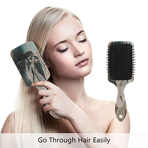 Четка за коса на въздушна възглавница Vipsk, Пластмасов Цветна спортна Машина, Подходящ за добър масаж и Антистатични разнищване на косата, подходящ за суха и мокра к?