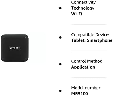 Рутер мобилна точка за достъп Netgear Робот 5G Pro MR5100 под марката на AT & T е най-новата технология Wi-Fi, 6, сигурно и бързо (черен)-(обновена)