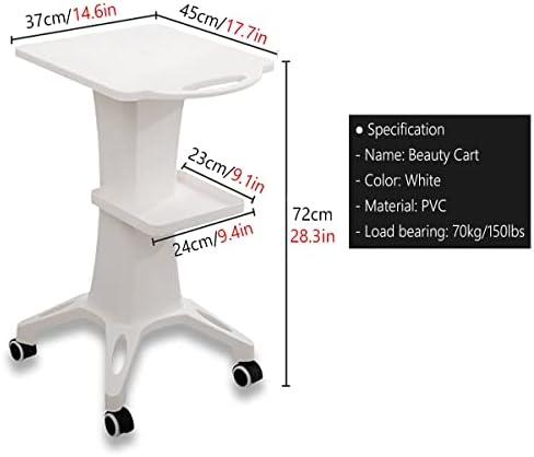 Колички с общо предназначение BKGDO количка за инструменти, Дължината на Салонная Количка на колела с Чекмедже за съхранение, Превоз за красота височина 28 см с дръжка/45 * 37 * 72 См/17.7 * 14.6 * 28.3 в