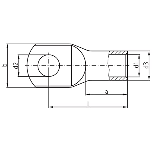 Опаковка от 10 стандартни тръбни кабелни накрайници Kalitec HR6-4 6 mm2 M4 I без смотрового дупки I Произведено в Германия