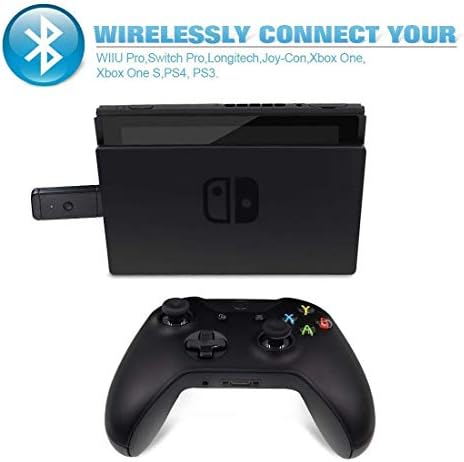 JZW-Shop Адаптер USB контролер за PC N-Switch PS3 ключ за Bluetooth, който е Съвместим с адаптер-преобразувател на контролера за PS5/PS3/PS4/Xbox 360/ Xbox One X/Wii U Pro/Windows PC/Switch Pro