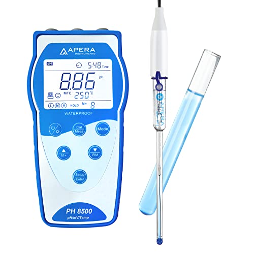 Набор от преносими измерителей pH за Сирене, Сладкиши, Месни продукти и плодове Apera Instruments Premium Series PH8500-SS, Синьо (AI5557)