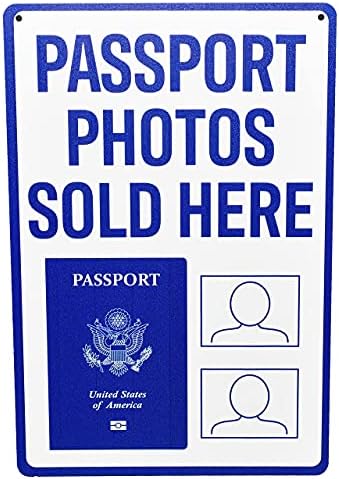 Знак със снимка за паспорт CFS Products 18x12 - Включва в себе си 2 закрепване на присосках - Табела за паспорт, инсталиране на прозорец или стена