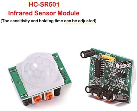 Geekstory HC-SR501 Инфрачервен PIR Сензор Тялото Инфрачервен Модул движение за Arduino Raspberry Pi (опаковка от 5 бр.)