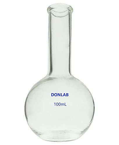 DONLAB CFA-5000 Стъклена колба за варене обем 5000 мл/5 л с дълго гърло и облодънна