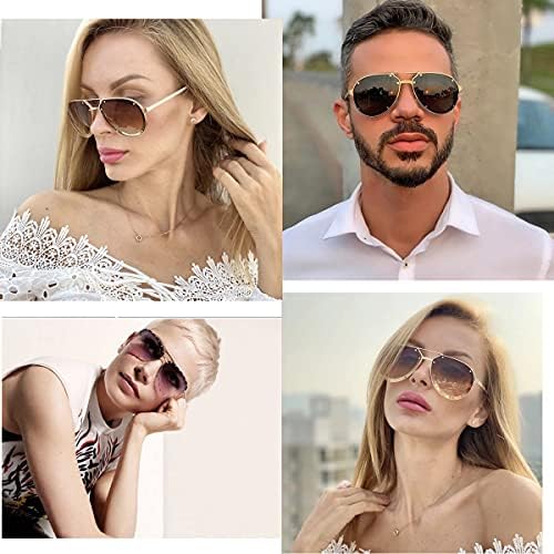 Dollger Шипове Слънчеви очила за жени Модни Шипове Слънчеви Очила-Авиатори В Метална Рамка, UV 400