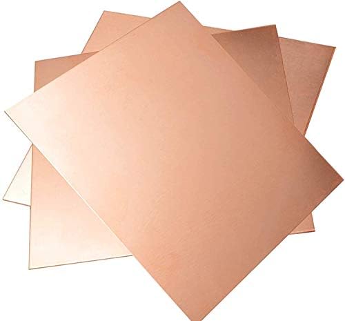 Z Създаване на дизайн Латунная Медна плоча е метален лист Фолио табела 0,8x100x200 мм и Изрежете медна метална плоча (3ШТ) Метална медни фолио (Размер: 100x200x0,8 мм)