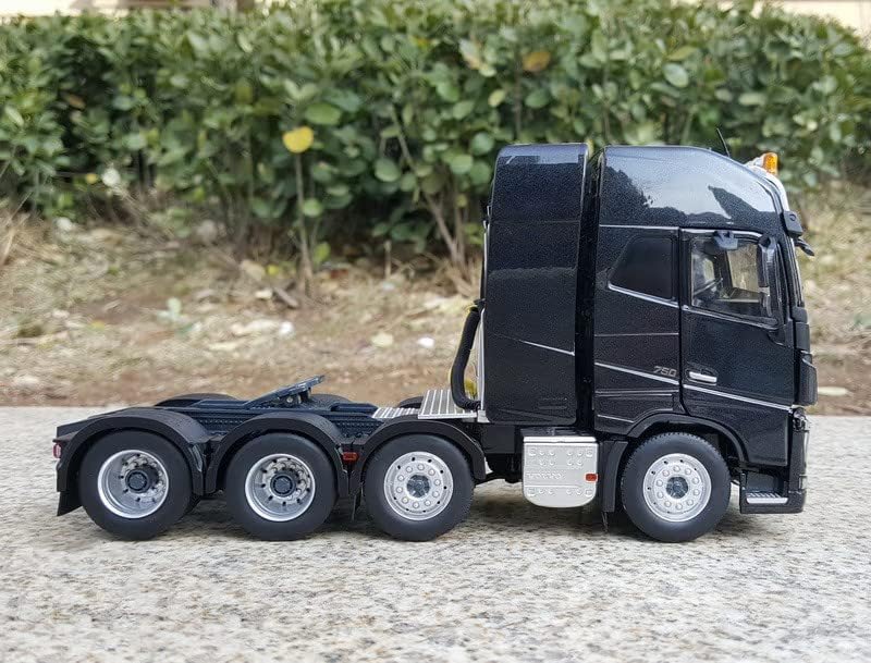Модели на Маргарин за Влекачи Volvo FH16 8x4 Черно на Борда на Транспортен камион 1/32, ХВЪРЛИ ПОД НАЛЯГАНЕ, Предварително Събрана Модел
