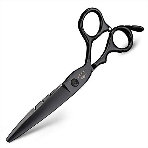 XUANFENG Класически 6-инчов ножици от стомана 9cr18 за подстригване, ножици за дома или Фризьорски салон, Комплект ножици за подстригване и филировочных ножица (черни 2 бр.)