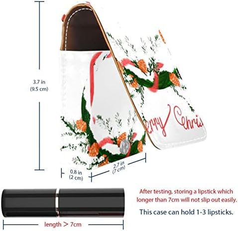 Калъф За червило ORYUEKAN, Скъпа Преносима Косметичка За грим, Косметичка-Органайзер За Червило, Весела Коледна Гирлянда С Цвете