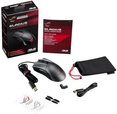 Детска мишката ASUS ROG Gladius USB Оптична Проводна с разделителна способност от 6400 dpi 90MP0081-B0UA00